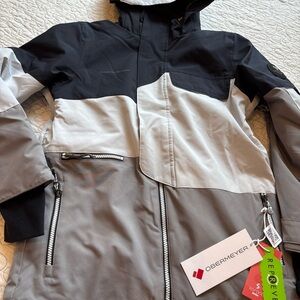Obermeyer‎ Kids' size medium (10/12) Black, White, and Gray Jacket